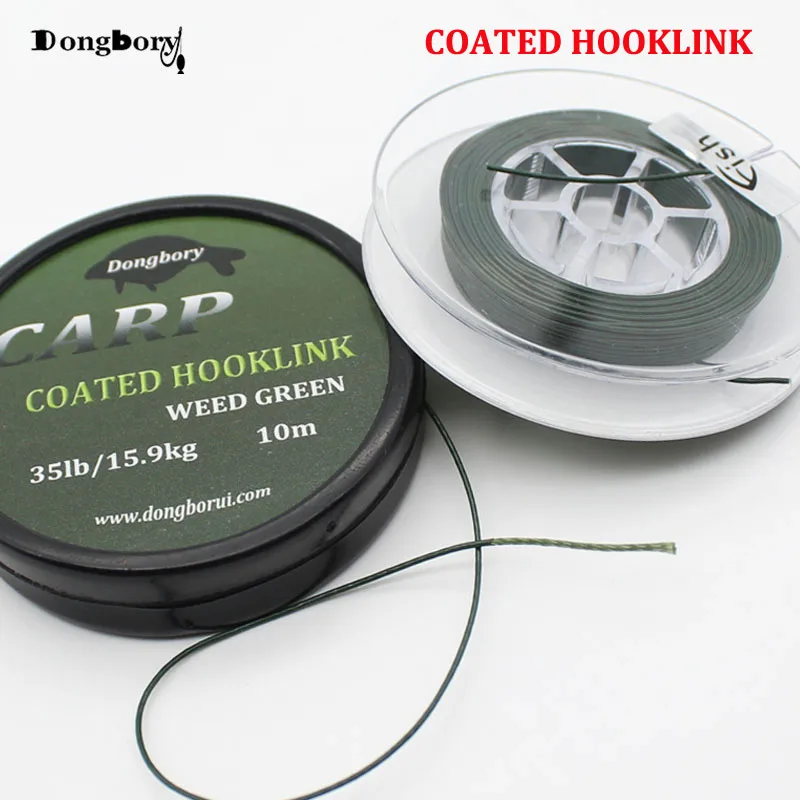 10 متر الكارب خيط صنارة الصيد المغلفة هوك رابط 25 35 LB جديلة HookLink Skinlink شبه الجثة الشعر تزوير الدنيس التنش الخشنة الصيد معالجة