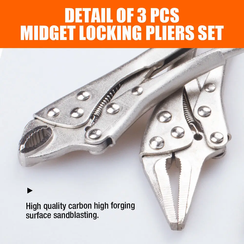 HORUSDY 3PC Vise Grip Carbon Steel Welding Tool Set Adjustable Jaw Pliers C Clamp Holder Locking Mole Forcep Welding Holders kit HORUSDY 3PC Vise Grip Carbon Steel Welding Tool Set Adjustable Jaw Pliers C Clamp Holder Locking Mole Forcep Welding Holders kit