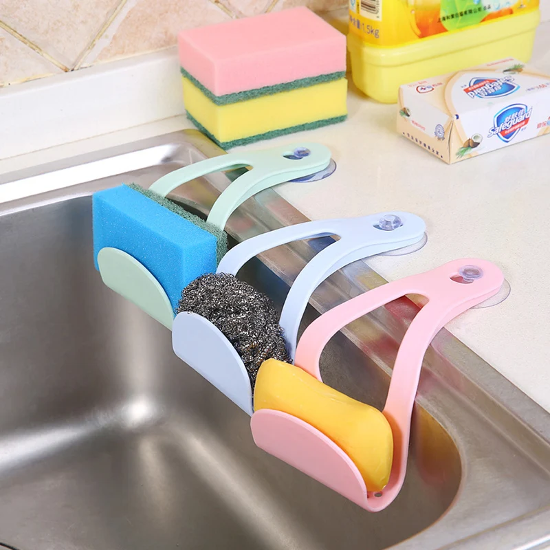 

Creative Sucker Kitchen Organizer Racks Holders Drain Basket Multi-Function Household Accessories Kitchen Storage Organization