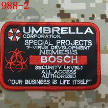 Вышивка патч пользовательское имя Ленты зонтик корпорация B1988