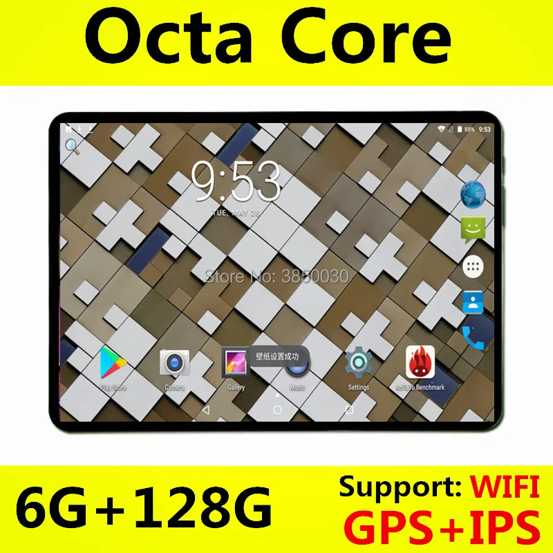 10 дюймовый планшет поддерживает YouTube Octa Core 6 ГБ Оперативная память 128 Гб Встроенная память 3g, 4G, FDD, LTE, Телефонный звонок Android 8,0 планшет gps WI-FI