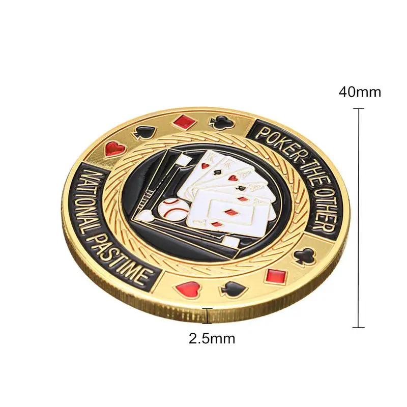 Металл покер чиповые карты протектор для монет национальная забава Позолоченные с круглый металлический корпус Craft покер чип игры в покер
