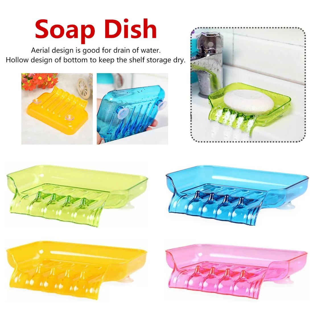 

Bathroom Shower Soap Box Dish Storage Plate Tray Holder Case Soap Holder Stainless Steel Housekeeping Container Organizers PP