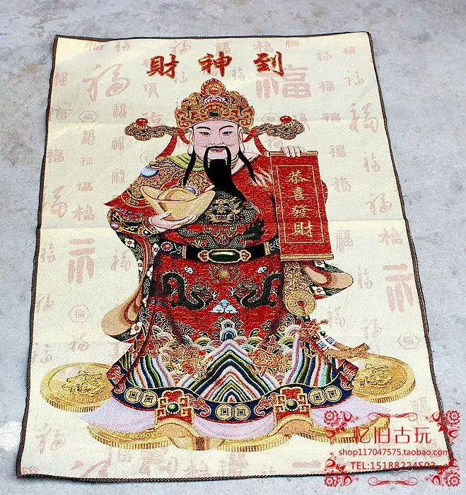 

Tangka portrait paintings hung Kam cloth painting Home Furnishing like Thangka painting to the God of wealth