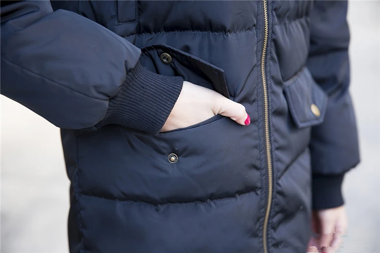 Women Winter Jacket White Duck Down Women Coat Long Cotton Padded Jackets Hooded Ladies Long Coats Big Pockets Warm Clothes CH649 (5)