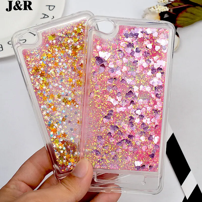 Glitter Liquid Case For Xiaomi Redmi 4A Case Silicone Quicksand Phone Bags For Redmi4A Cover Bling cases For Xiaomi Redmi 4A