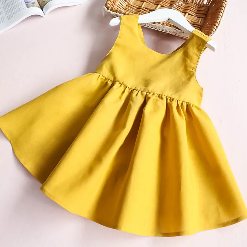 Hurave Summer 2017 New Cute Style Fashion Sleeveless Girls Bow Dress Girl Clothing For Children Cute Dresses Vestidos HTB1s4zqRXXXXXcqaFXXq6xXFXXXX - Hurave Summer 2017 New Cute Style Fashion Sleeveless Girls Bow Dress Girl Clothing For Children Cute Dresses Vestidos