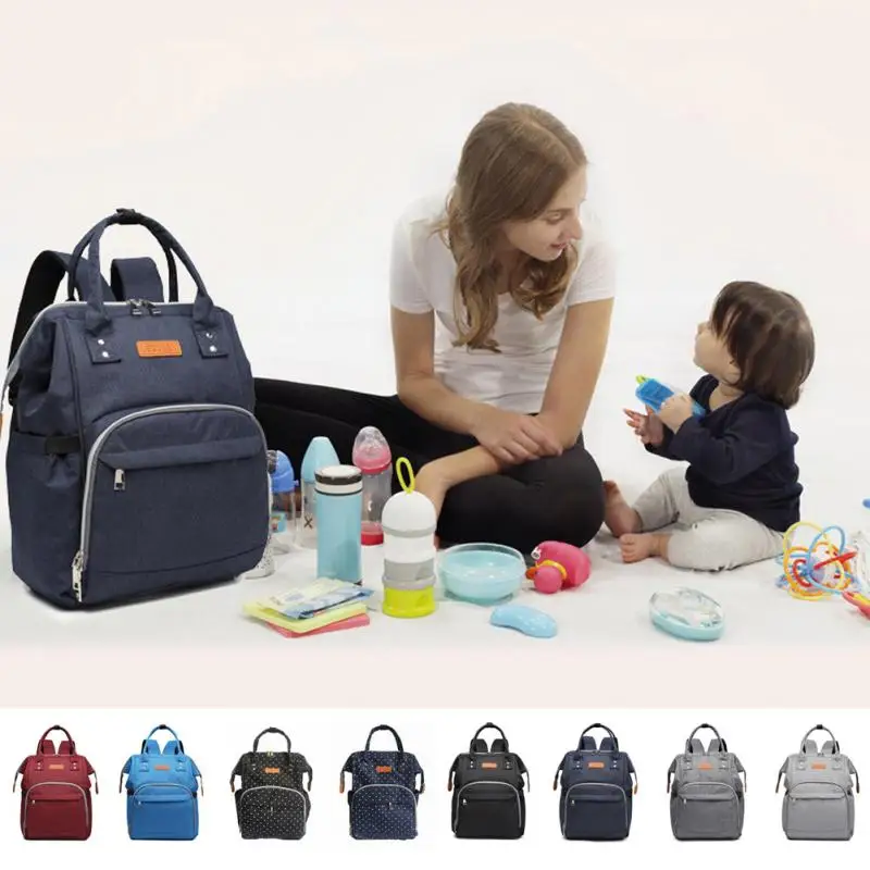 

Women's Mommy Bag Backpack Oxford Cloth Large Capacity Baby Maternity Diaper Bag Nappy Changing Backpack Travel Backpack Durable