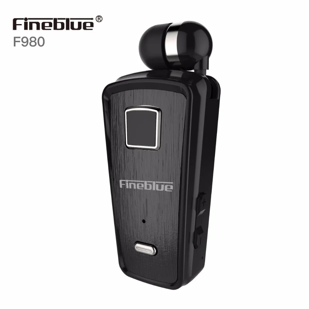 Беспроводная гарнитура Fineblue F980 V4.1 с вибрацией и выдвижным кабелем легкие