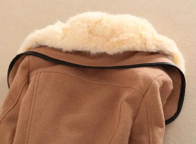 Женская шерстяная Повседневная куртка зима осень модная новая брендовая куртка размера плюс S-XXL на молнии тонкое однотонное пальто куртка Casaco Feminino