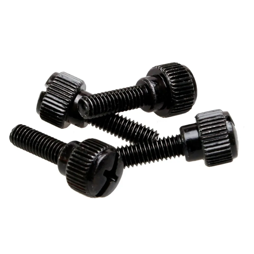 M4x8mm 12pc Knurled Head Thumb Screws Shoulder,Phillips Slotted