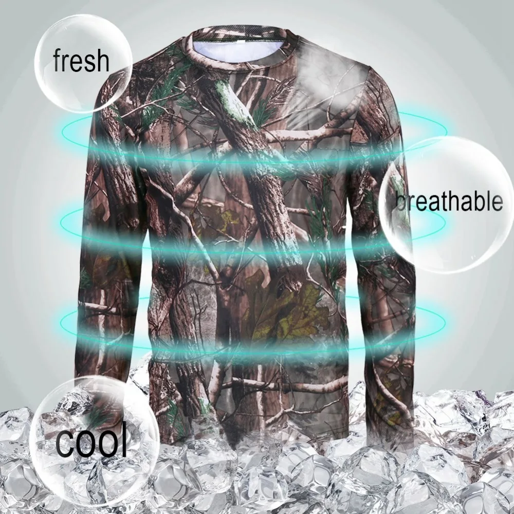 Камуфляжная уличная футболка с длинными рукавами для отдыха, Мужская футболка с длинными рукавами