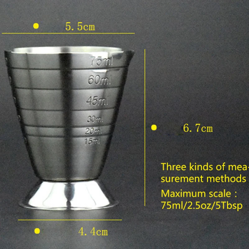 Magic Stainless Steel Jigger with Pourer Measuing Cup Jigger Shot