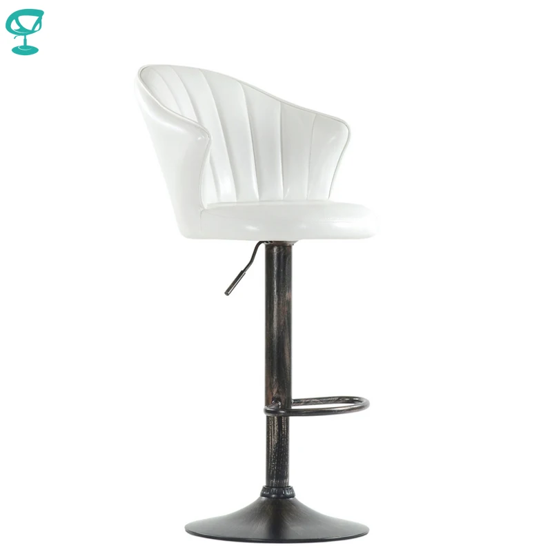 N31BvSpuWhite Barneo N-31 SPU Leather Kitchen Breakfast Bar Stool Swivel Chair shiny Brown color free shipping in Russia |