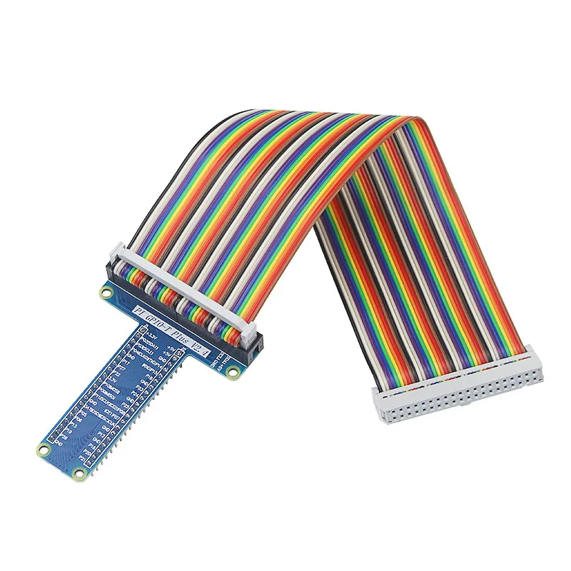 Aokin Gpio T Type Expansion Module Board Adapter with 40 Pin Gpio Female To Female Rainbow Cable For Raspberry Pi3 / 2 Model B