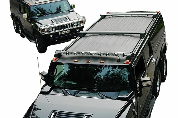 JIOYNG ل هامر H2 2004-2010 حامل سقفي القضبان شريط حامل الحقائب القضبان أعلى عبر رفوف السكك الحديدية صناديق سبائك الألومنيوم JIOYNG ل هامر H2 2004-2010 حامل سقفي القضبان شريط حامل الحقائب القضبان أعلى عبر رفوف السكك الحديدية صناديق سبائك الألومنيوم