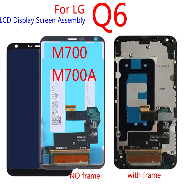 

5.5inch Original new For LG Q6 M700 M700A lcd display touch screen Assembly with frame black