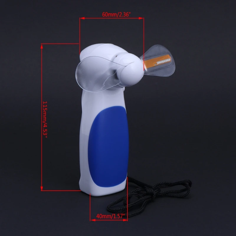 

LED Mini Fan Computer Programming Text Light Handheld Battery Operated Gifts New Mar28