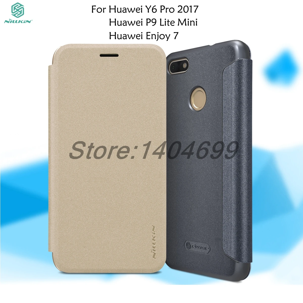 

Nillkin Huawei Y6 Pro 2017 Case Huawei P9 Lite Mini Flip Case Sparkle Series PU Leather Cover Case For Huawei Enjoy 7