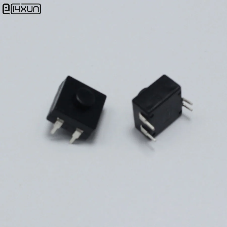 

10pcs DC 4Pin Black Mini Push Button Switch for Electric Torch 4P Curved 2 On 1 Off Flashlight Switchs