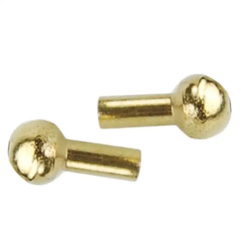 Miniature Pair of Brass//Crystal Door Knobs for DOLLHOUSE Door Miniatures 1:12