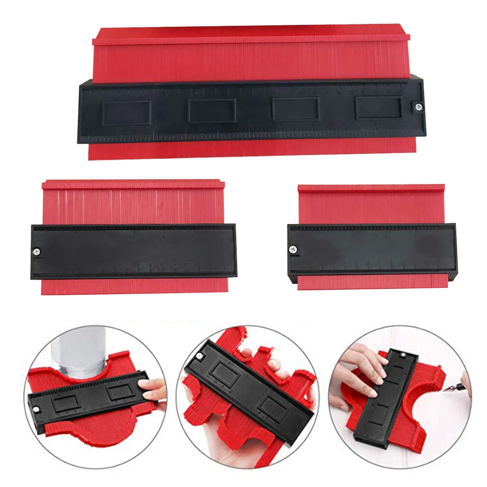 

120/140/250mm 5/6/10" Width Plastic Profile Copy Contour Gauge Duplicator Standard Wood Marking Tiling Laminate Tiles Tools