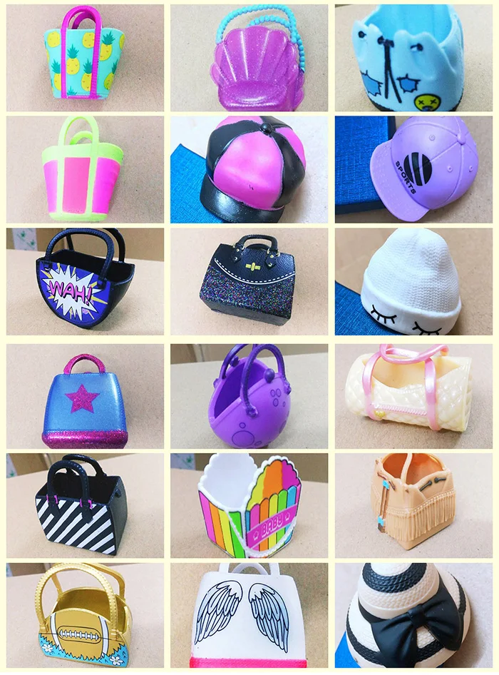 

10/30/50/100Pcs 35 Kinds Original Bag Hats Cap dolls toys Accessorries for lol dolls A large number of styles Random no-repeat