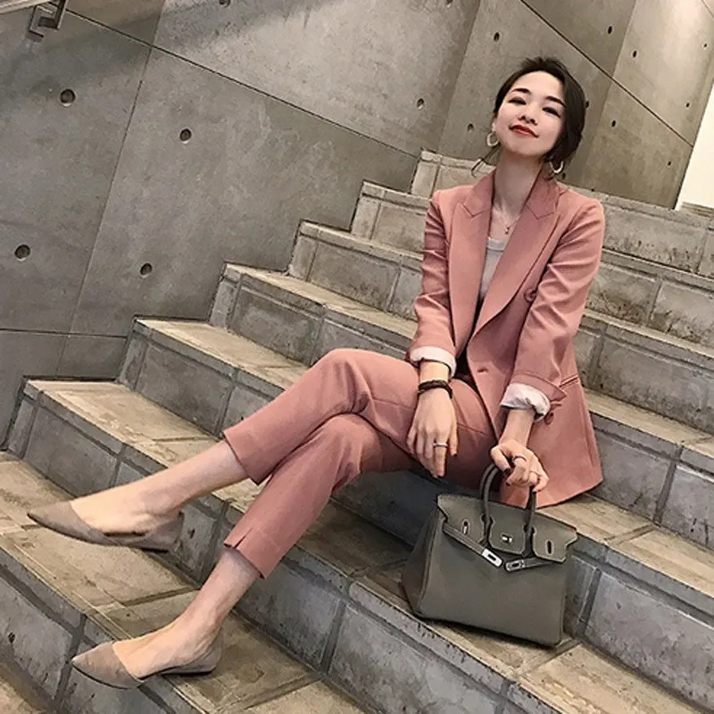 Suit Women Casual 2 Pieces Sets Business Suits Ladies Elegant Solid Korean Style Blazer +Pants and Blazer +Shorts Suits DS50437 Suit Women Casual 2 Pieces Sets Business Suits Ladies Elegant Solid Korean Style Blazer +Pants and Blazer +Shorts Suits DS50437