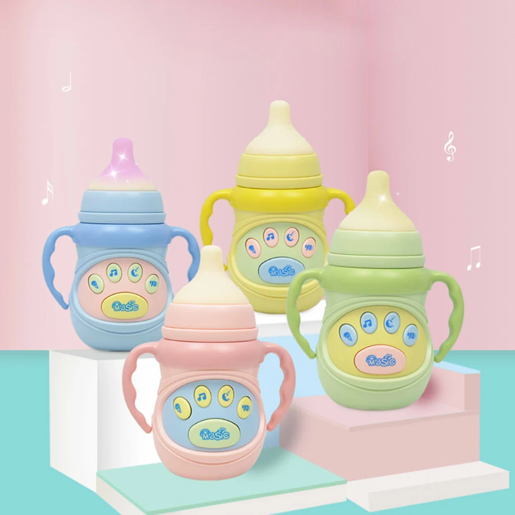 Electronic Music & Light Feeding Bottle Kids Baby Early Learning Toy Play Activity