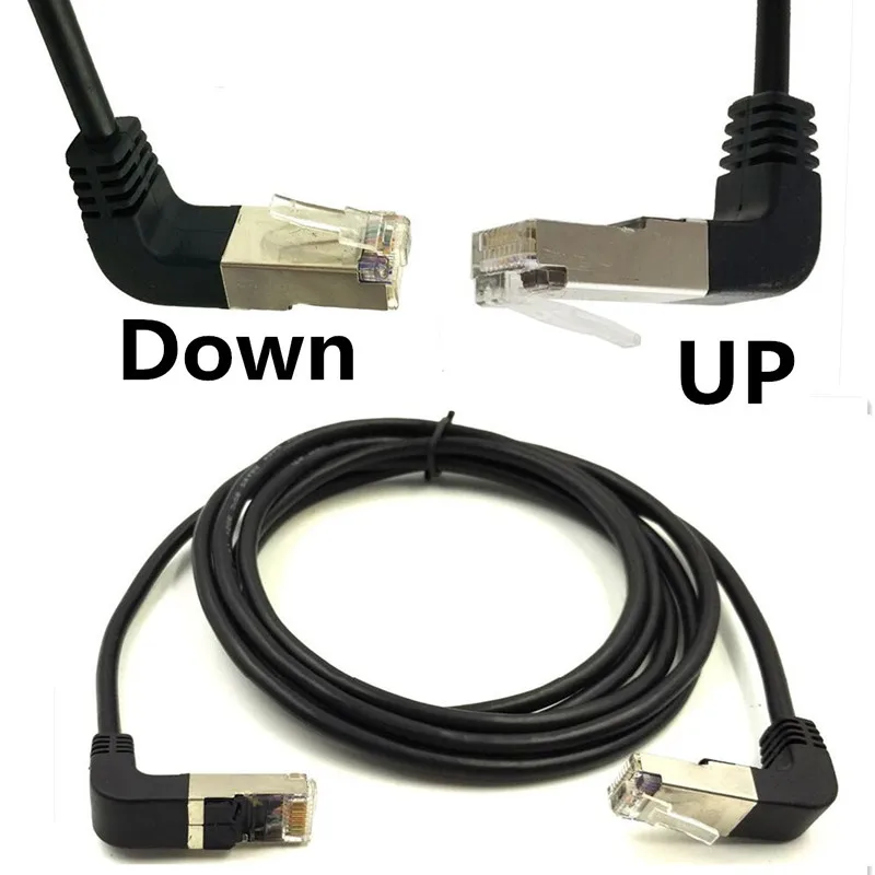 

Elbow Down & Up Angled 90 Degree cat5e 8P8C FTP STP UTP Cat 5e Ethernet Network Cable RJ45 Lan Patch Cord 0.5m 1m 2m 3m 5m Angle