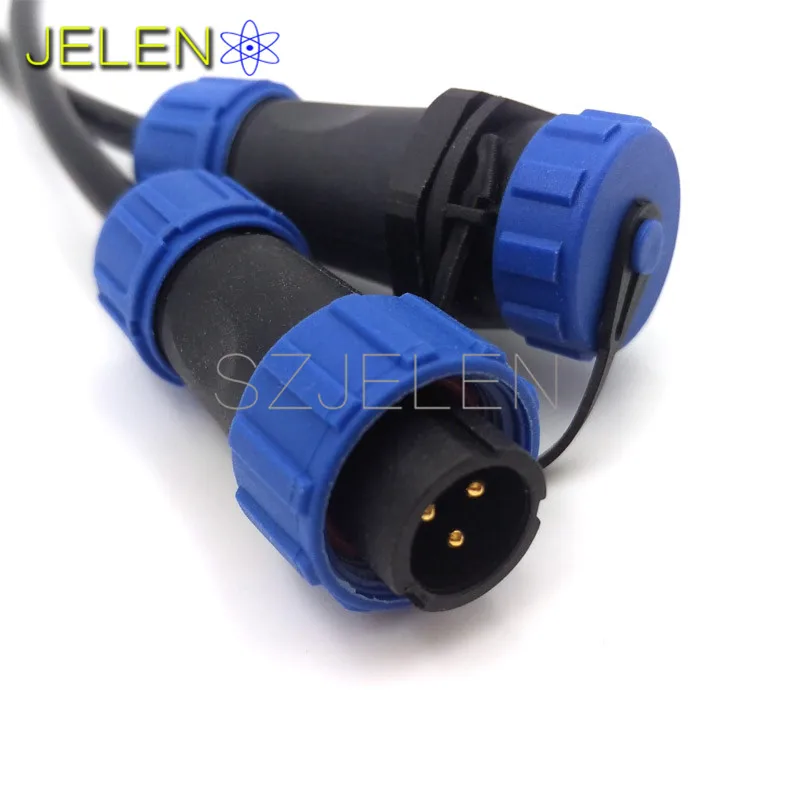 

SP13, waterproof 3 pin connector plug socket, 3pin cable connector,ip68 ,power cord connector,LED 3 pin High Power connectors