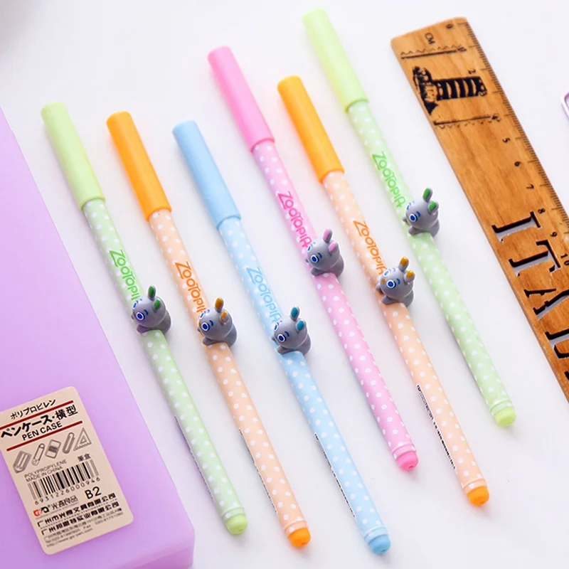

3Pcs/set Kawaii Cute Rabbit Cartoon Hare Bunny Gel Pen Creative School Supply Office Gel Pens Color Random