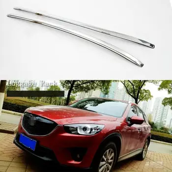 

For Mazda CX-5 CX5 2013 2014 2015 2016 Aluminium alloy Silver Top Roof Rails Rack Side Bars Decoration Trim Car Accessories