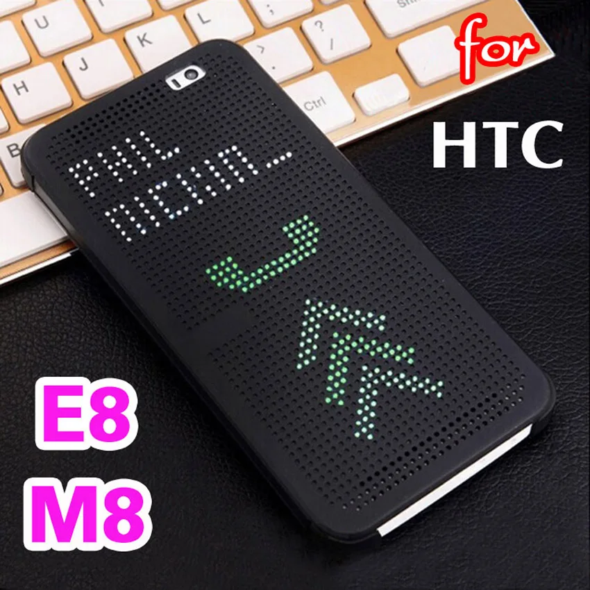 

Flip Cover Dot Silicone Case For HTC One M8 M8s OneM8 OneE8 HTCM8 HTCE8 E8 E M 8 Smart View Original Shockproof Phone Cases