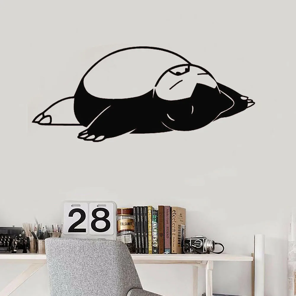 

Snorlax Wall Stickers Pokemon Kids Room Home Decoration Stickers Poster Wall Decals Windows Decor Nursery Die Cut B676