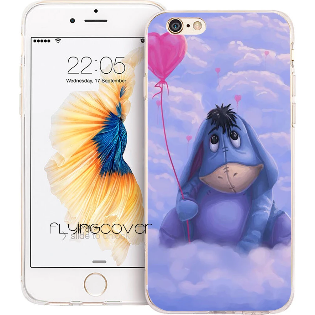 Coque Eeyore животное осел прозрачные мягкие силиконовые чехлы для телефонов iPhone XS Max XR