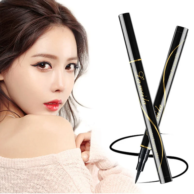 

Not Blooming Eyeliner Black Eyeliner Pen Long-lasting Waterproof Big Eyes Fixed Makeup Makeup Beginner Soft Fine Eyeliner TSLM1