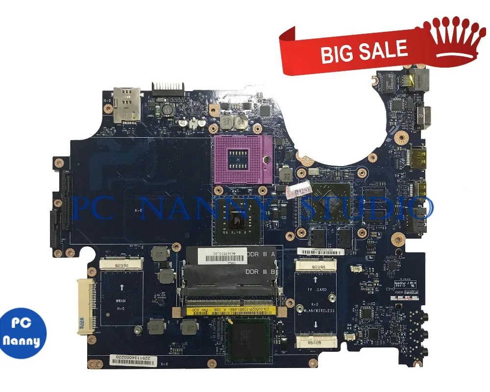 

PCNANNY 0J502P GM45 KAT00 LA-5151P for Studio 1745 laptop motherboard pm45 ddr3 with cpu tested