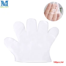 100pcs lot Disposable Gloves One off Transparent Plastic Gloves Multifunction Household Garden Restaurant Sanitary Gloves
