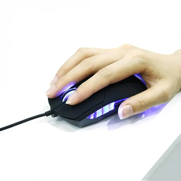 Высококачественный светодиодный USB Проводная игровая мышь 6 кнопок Регулируемая оптическая компьютерная мышь 2400 dpi для игрового ноутбука
