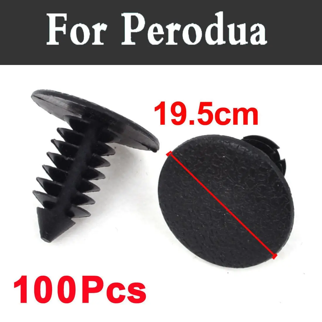 100pcs Auto Fender Bumper Fastener 19.5mm Hole Door Trim 