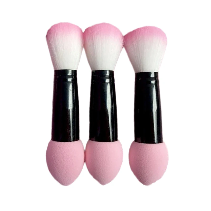 

1pcs Large Foundation Makeup Brushes Very Soft Hair Blush Powder Make Up Two Head Brush Fashion Face Beauty Cosmetic Tools