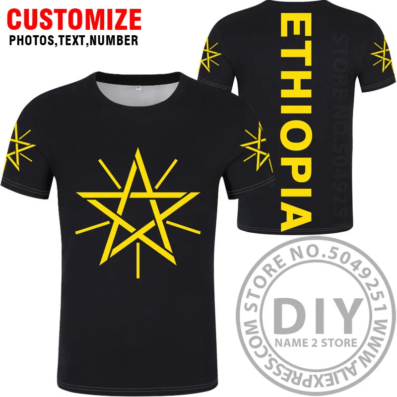 Эфиопия футболка собственными руками Сделай Сам изготовление под заказ имя номер Футболка Eth нации et логотип Эфиопский амхарский колледж печати фото одежда - Цвет: Style 10