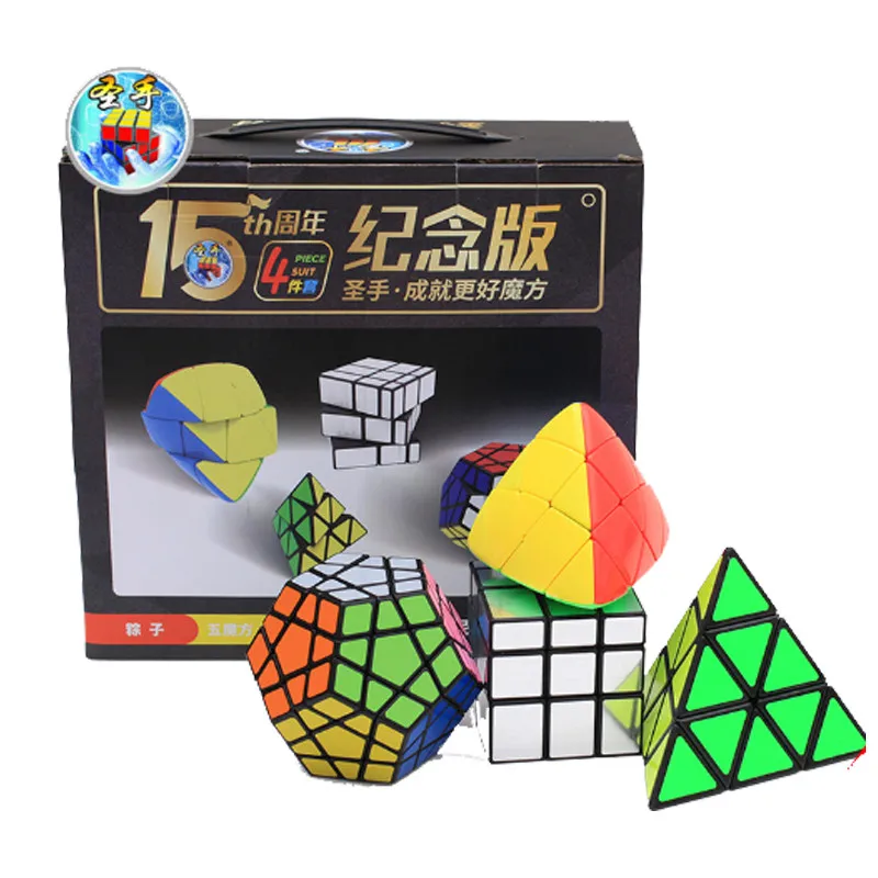 

4 PCS/Set 3x3x3 Magic Mirror Cube Megaminx Rice Dumpling Speed Puzzle Cube Strange Sharp Magico Cubo Kids Toys Cube