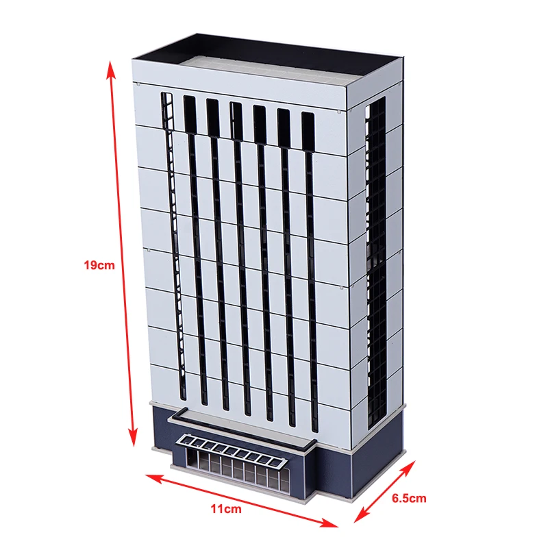 1/150 N масштаб пластиковый небоскреб Строительная модель современное предприятие офис сборка детей DIY модели строительные игрушки, поделки