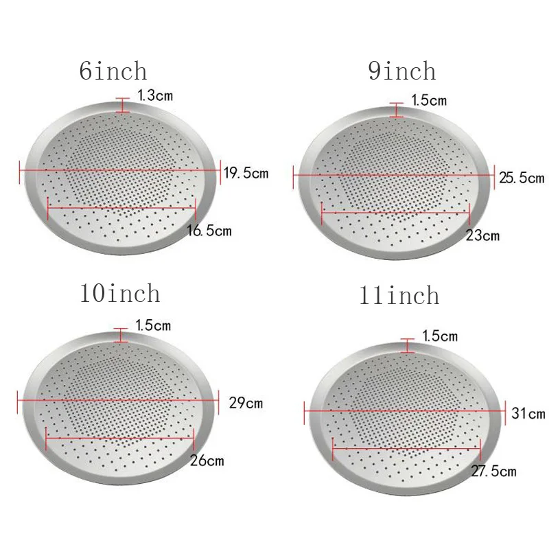 " 9" 1" 11" 1" 13" 1" 15" алюминиевый поднос для пиццы антипригарный противень для пиццы тарелка для пиццы посуда держатель формы для выпечки Кухонные инструменты для выпечки