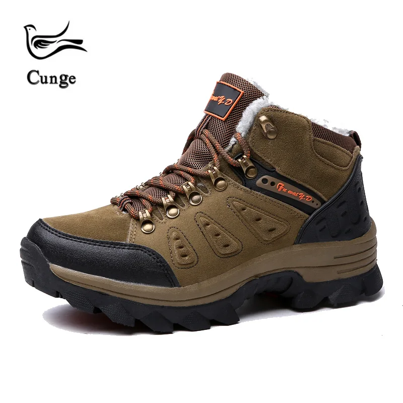 

Cunge Outdoor Waterproof Hiking Shoes Man Warm Tactical Shoes Hiking Sneakers Mountain Trekking Boots Antiskid Sneakers Big Size