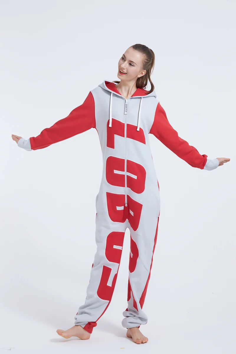 Zoop It Up Unisex Women Men Romper Nordic Way Hoody Fleece