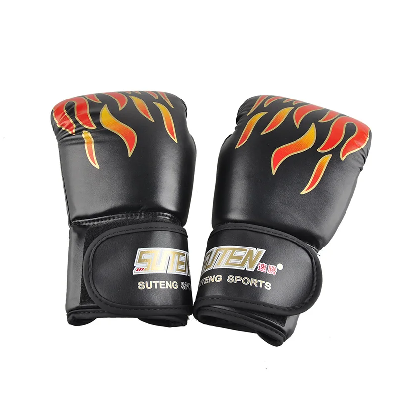 

SUTEN Adult Flame Boxing Gloves Professional Sanda Boxing Training Glove PU Leather MMA Flame Gloves