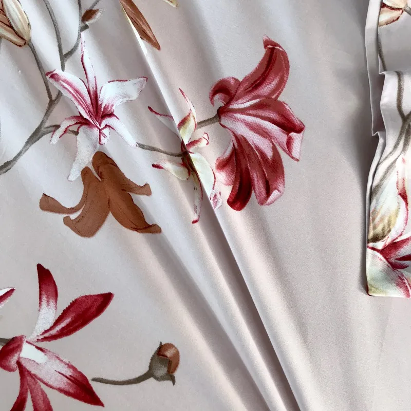 Постельное белье из египетского хлопка наборы пододеяльник простыни наволочка с цветочным принтом новые покрывала несколько размеров# sw